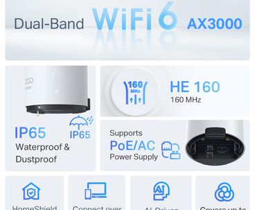 TP-LINK HOME WIFI-6 MESH AX3000 OUTDOOR (x1) X50