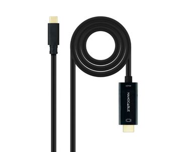 CONVERSOR USB-C A HDMI 1.4 4K 1.8M NEGRO NANOCABLE