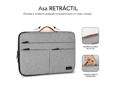 MALETIN AIR PADDING 360 SLEEVE 15.6" GRIS SUBBLIM