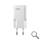 CARGADOR USB PARED USB-C + USB-A GaN 30W BLANCO MARS GAMING