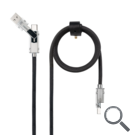 CABLE USBC+USB-A/M A LIGHTNING + USB-C/M 2.0 27W 1 M NEGRO/GRIS NANOCABLE
