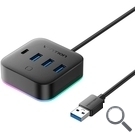 HUB 5 PUERTOS USB 3.0 3xUSB 1xUSB-C 1xUSB-C PD NEGRO VENTION