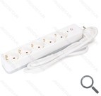 REGLETA PROTECTORA SERIE L 5 TOMAS CON INTERRUPTOR 1.5 M BLANCA AIGOSTAR